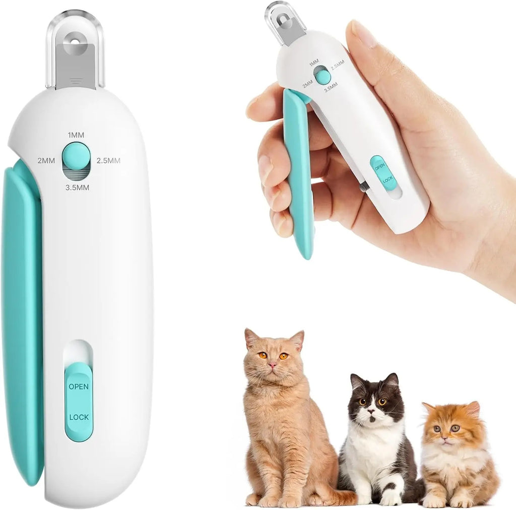 Pet Nail Clippers with Safety Guard – Stainless Steel Dog & Cat Nail Trimmer with Adjustable Precision Cutter