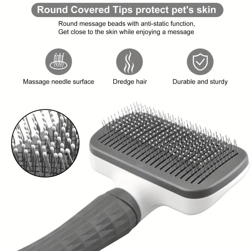 Universal Pet Detangling Brush – Grooming & Deshedding Brush for Dogs and Cats, Removes Knots & Mats