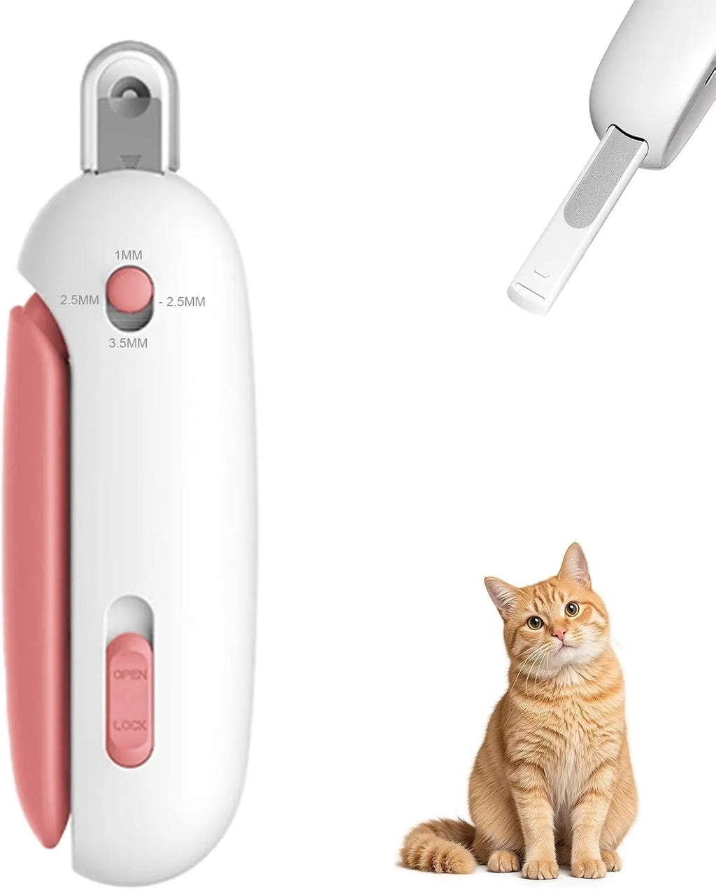 Pet Nail Clippers with Safety Guard – Stainless Steel Dog & Cat Nail Trimmer with Adjustable Precision Cutter