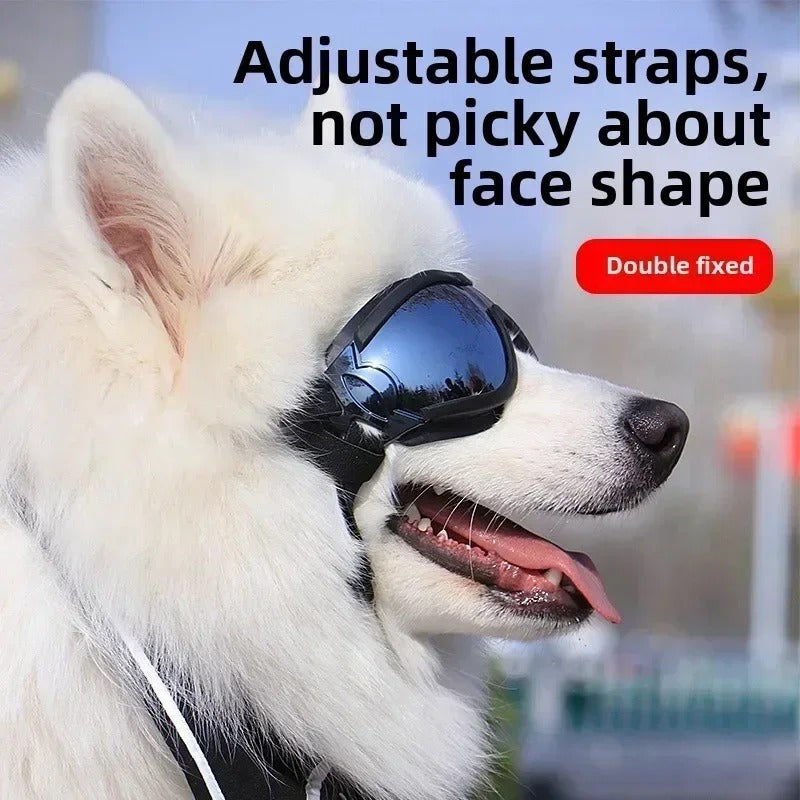 Pet Dog Goggles – Adjustable UV Protection Windproof Sunglasses for Dogs, Outdoor Eye Protection