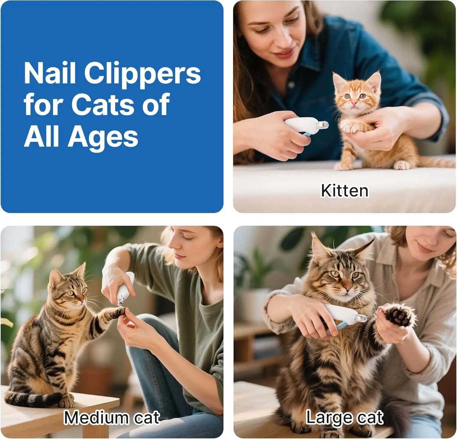 Pet Nail Clippers with Safety Guard – Stainless Steel Dog & Cat Nail Trimmer with Adjustable Precision Cutter