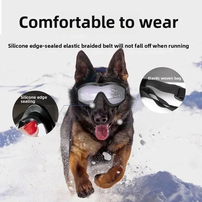 Pet Dog Goggles – Adjustable UV Protection Windproof Sunglasses for Dogs, Outdoor Eye Protection