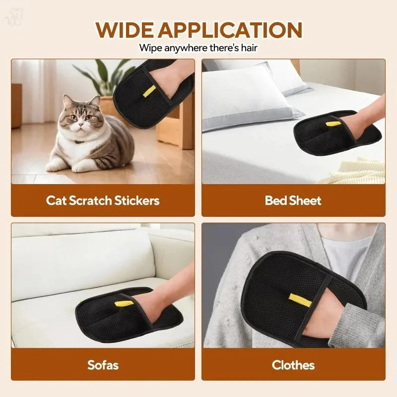 Pet Hair Remover Glove – Portable Washable Lint & Fur Remover for Clothes, Furniture & Pet Grooming